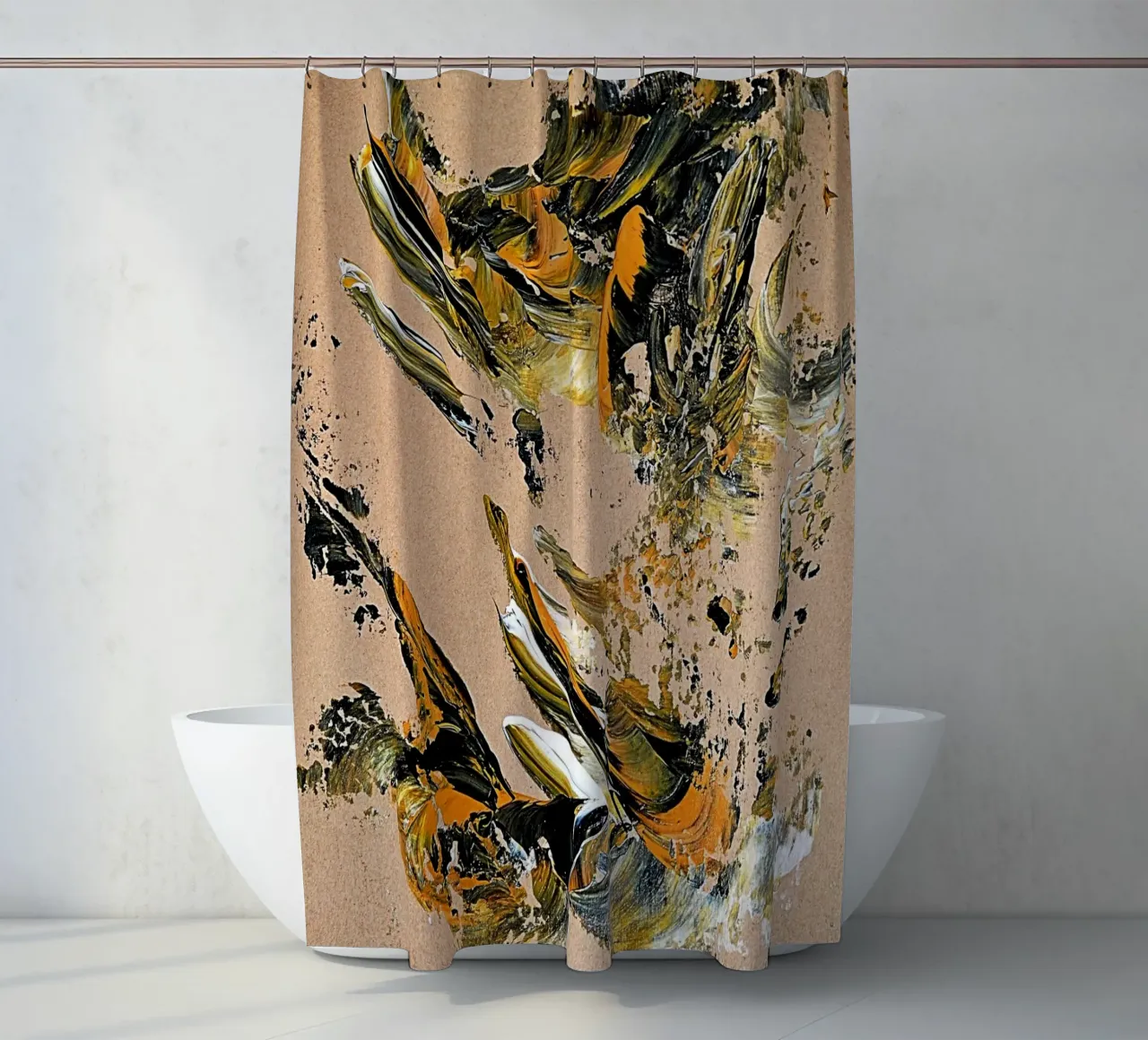 MESSAGE FROM THE HEART 25 tenda da doccia da Thierry Vobmann Abstract painting