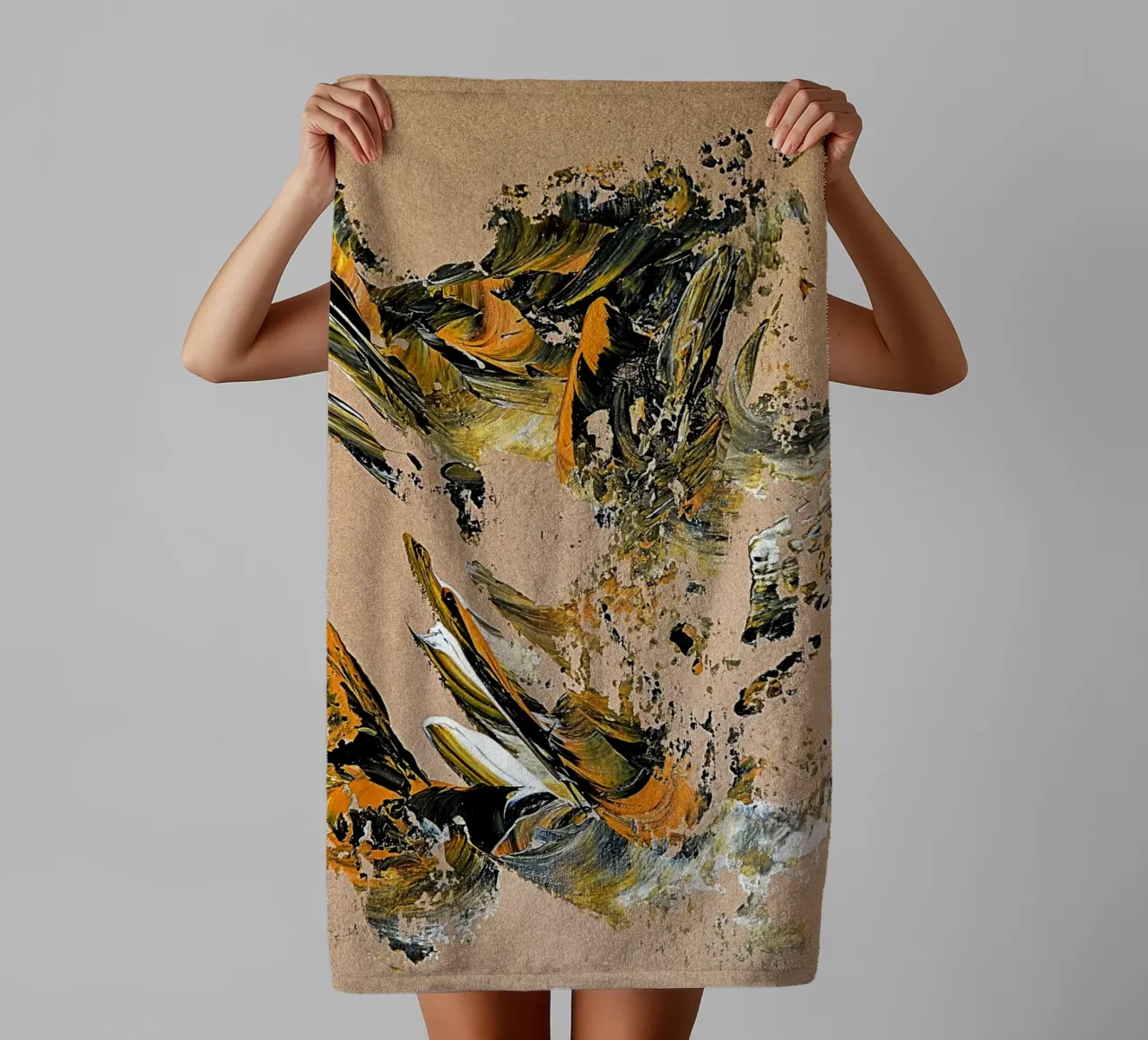 MESSAGE FROM THE HEART 25 asciugamano da bagno da Thierry Vobmann Abstract painting