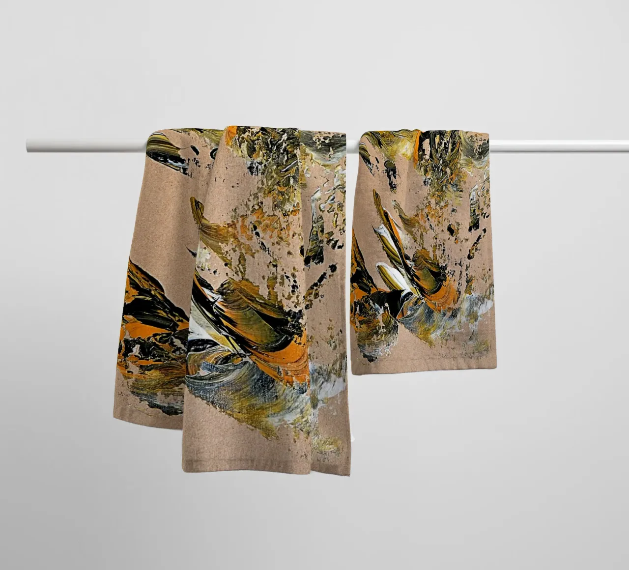 MESSAGE FROM THE HEART 25 asciugamano da bagno da Thierry Vobmann Abstract painting