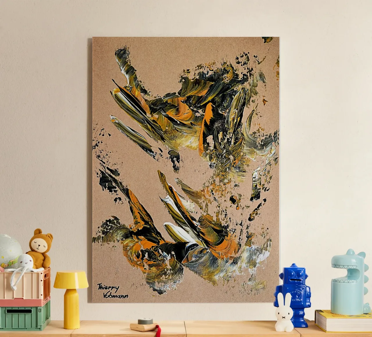 MESSAGE FROM THE HEART 25 plexiglass da Thierry Vobmann Abstract painting