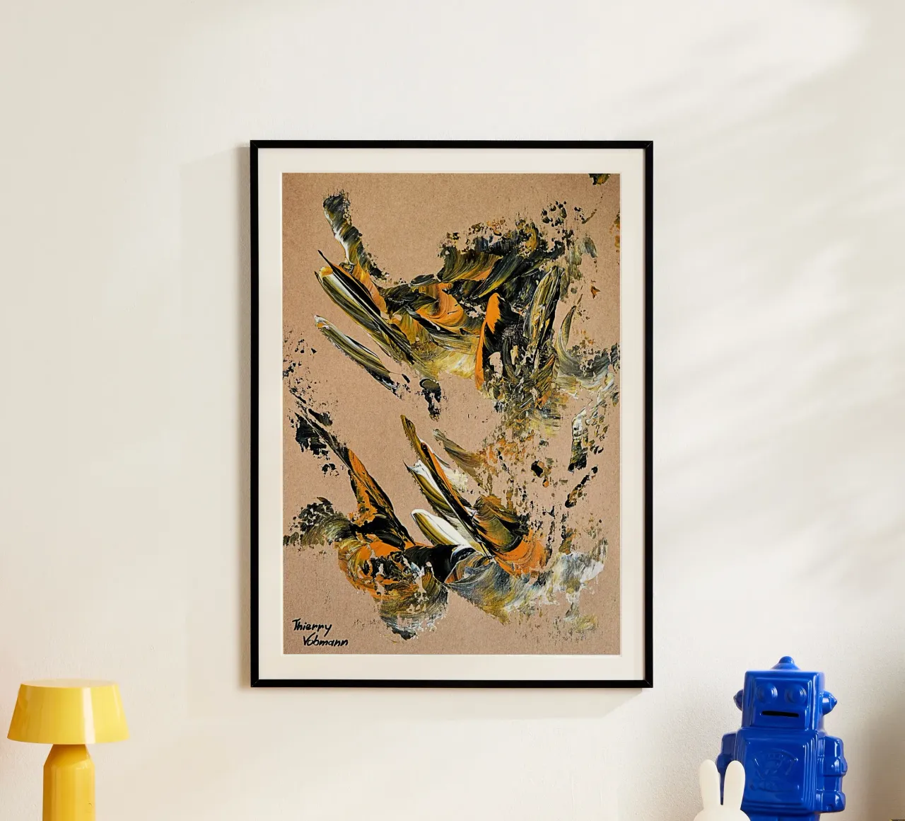 MESSAGE FROM THE HEART 25 carta hahnemühle da Thierry Vobmann Abstract painting