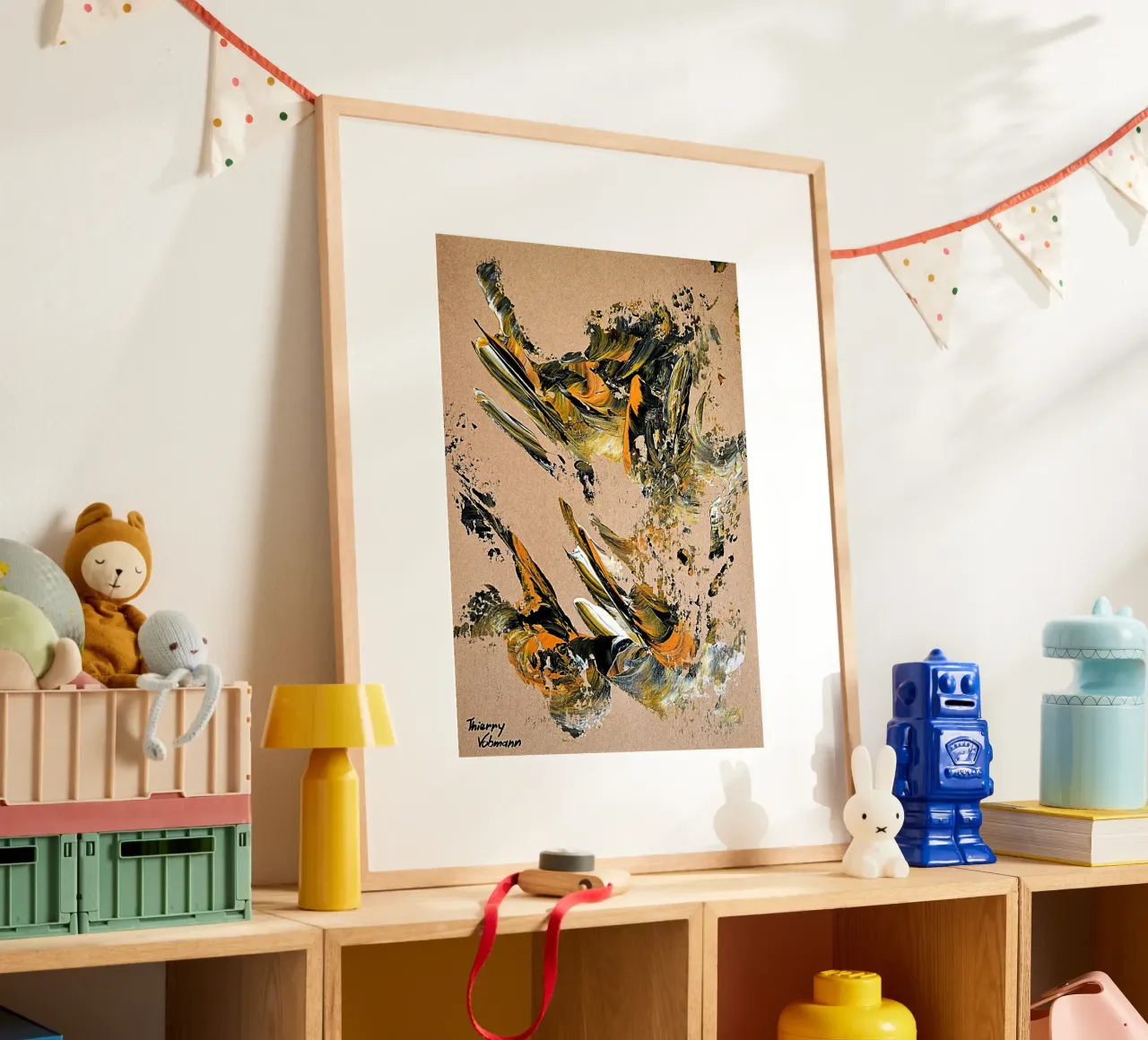 MESSAGE FROM THE HEART 25 carta hahnemühle da Thierry Vobmann Abstract painting