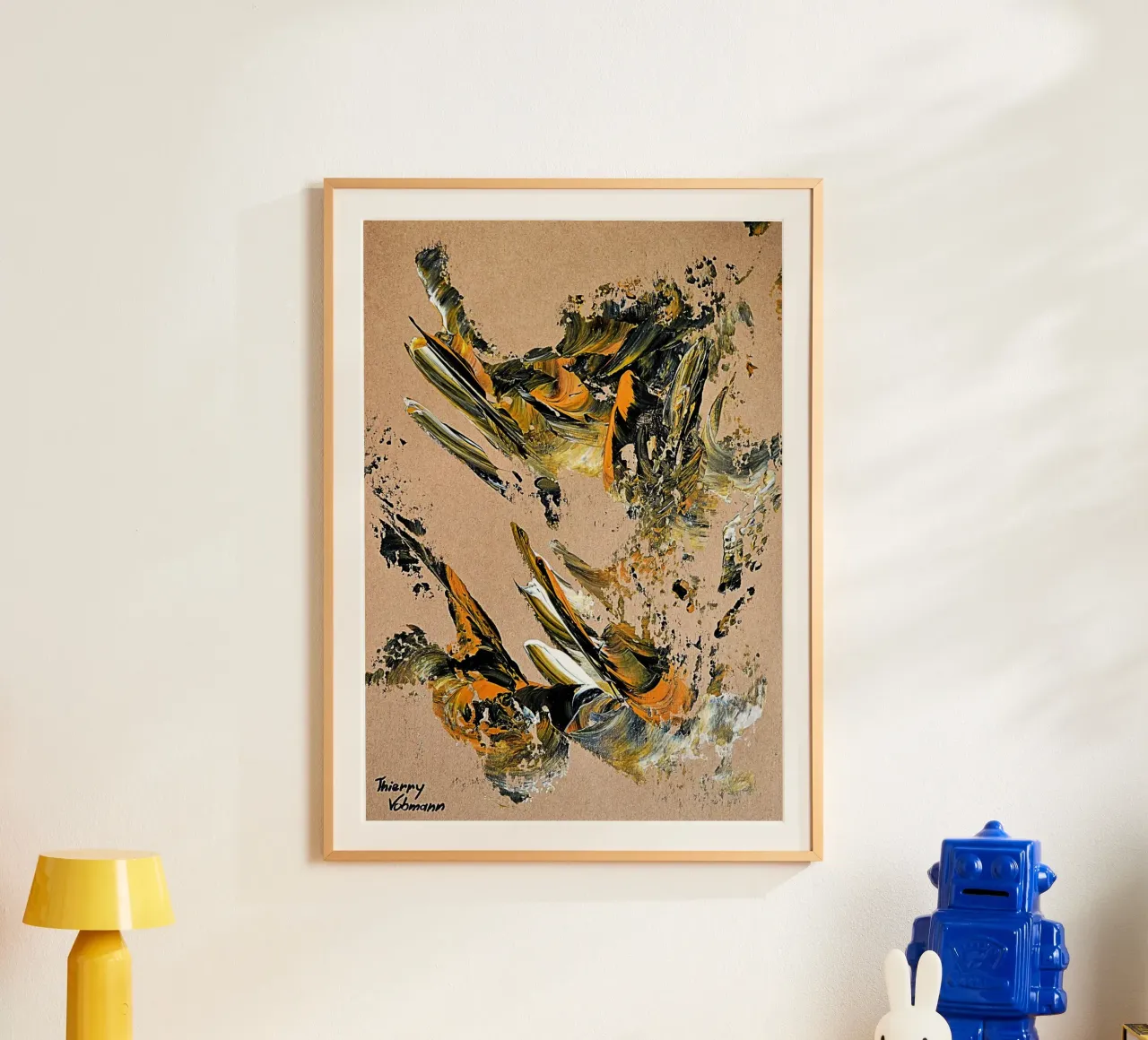 MESSAGE FROM THE HEART 25 carta hahnemühle da Thierry Vobmann Abstract painting