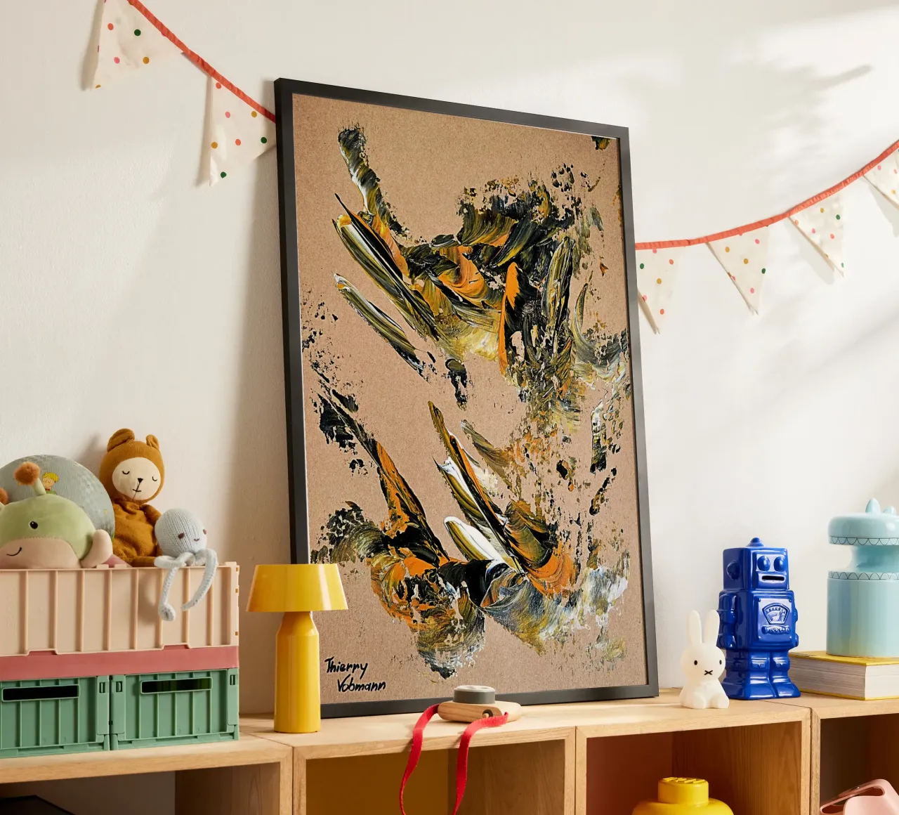 MESSAGE FROM THE HEART 25 carta hahnemühle da Thierry Vobmann Abstract painting