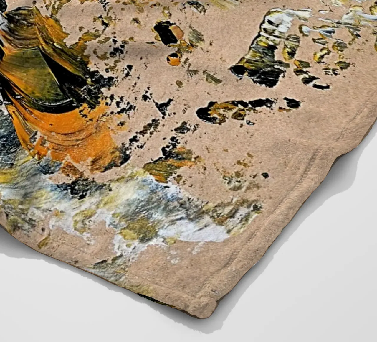 MESSAGE FROM THE HEART 25 coperta in pile da Thierry Vobmann Abstract painting