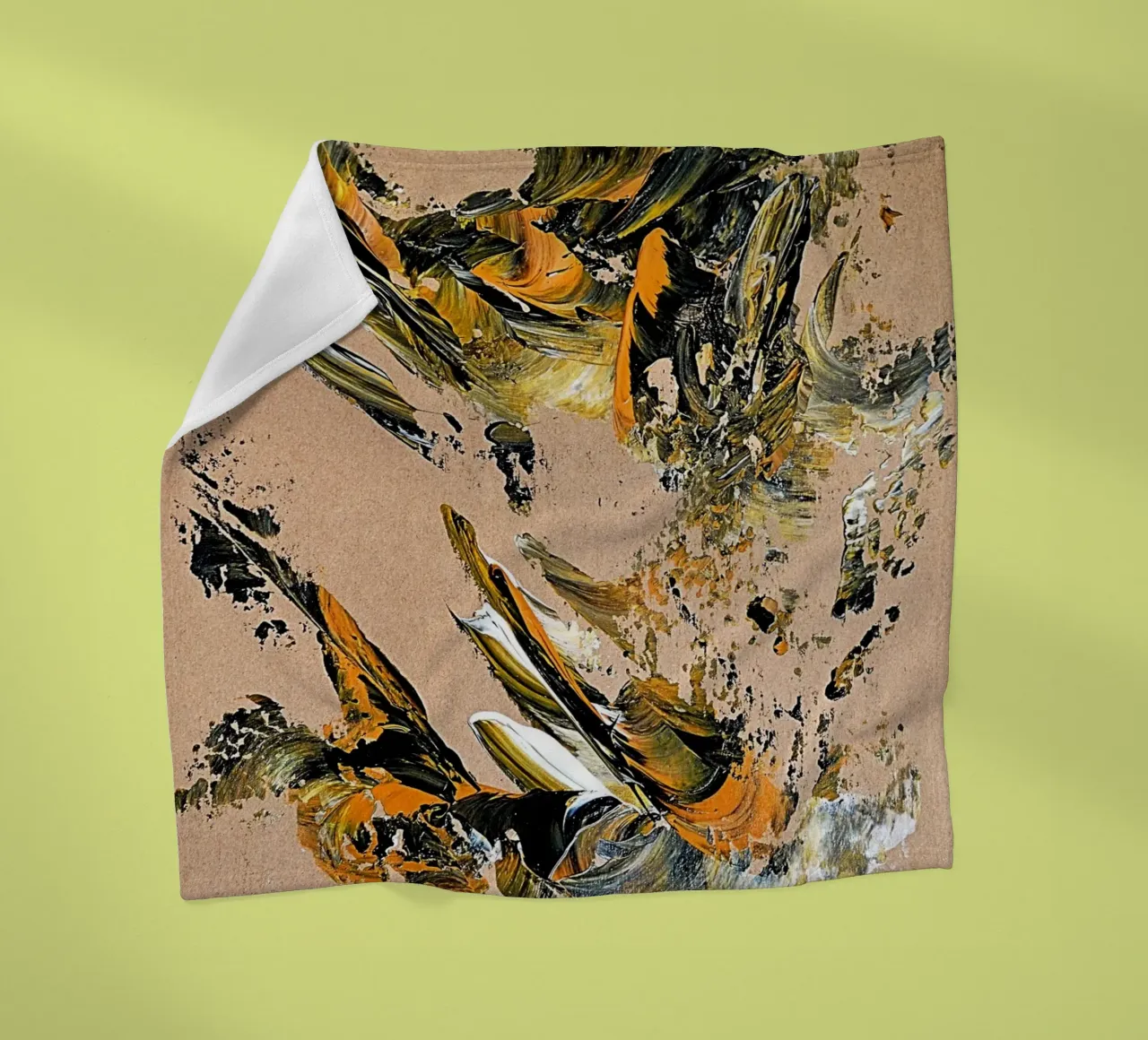 MESSAGE FROM THE HEART 25 coperta in pile da Thierry Vobmann Abstract painting