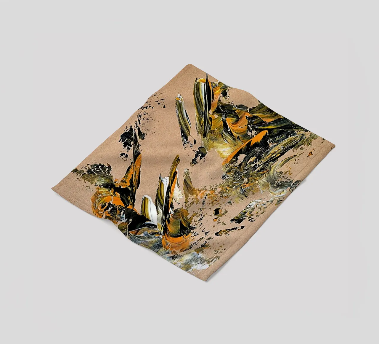 MESSAGE FROM THE HEART 25 coperta in pile da Thierry Vobmann Abstract painting