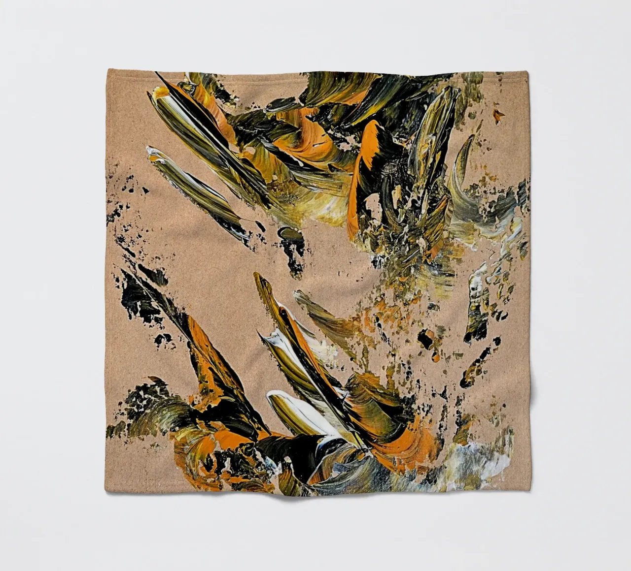 MESSAGE FROM THE HEART 25 coperta in pile da Thierry Vobmann Abstract painting