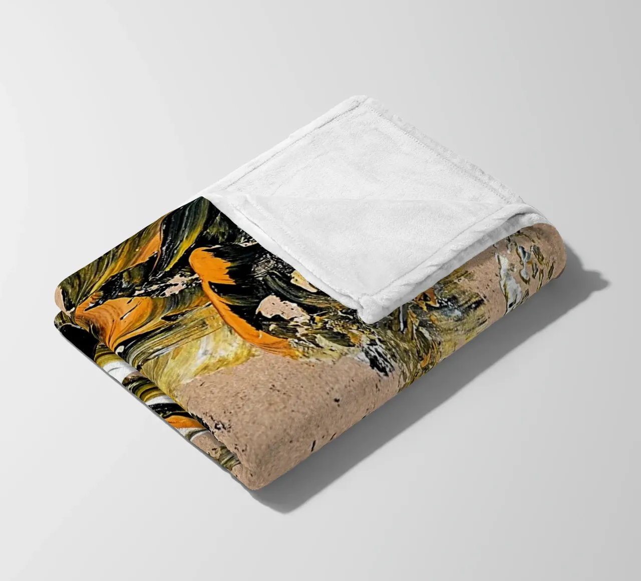 MESSAGE FROM THE HEART 25 coperta in pile da Thierry Vobmann Abstract painting