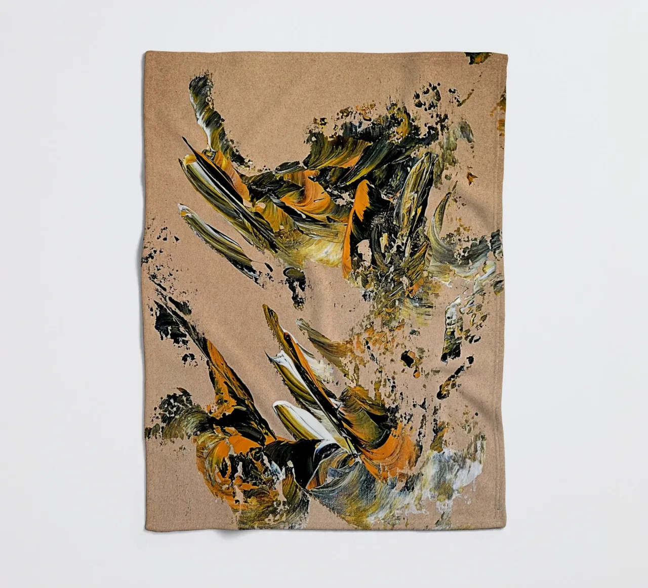 MESSAGE FROM THE HEART 25 coperta in pile da Thierry Vobmann Abstract painting