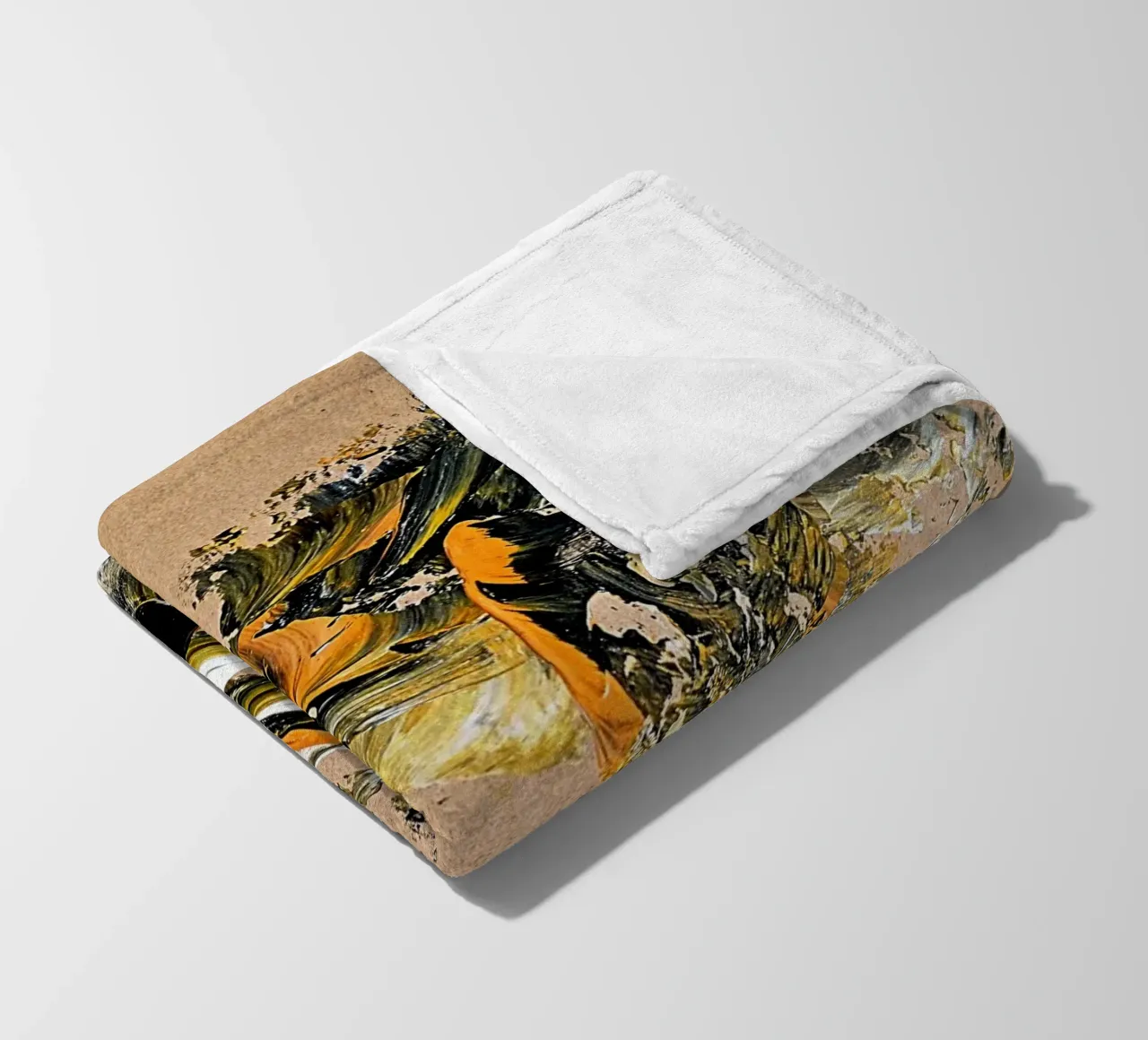 MESSAGE FROM THE HEART 25 coperta in pile da Thierry Vobmann Abstract painting