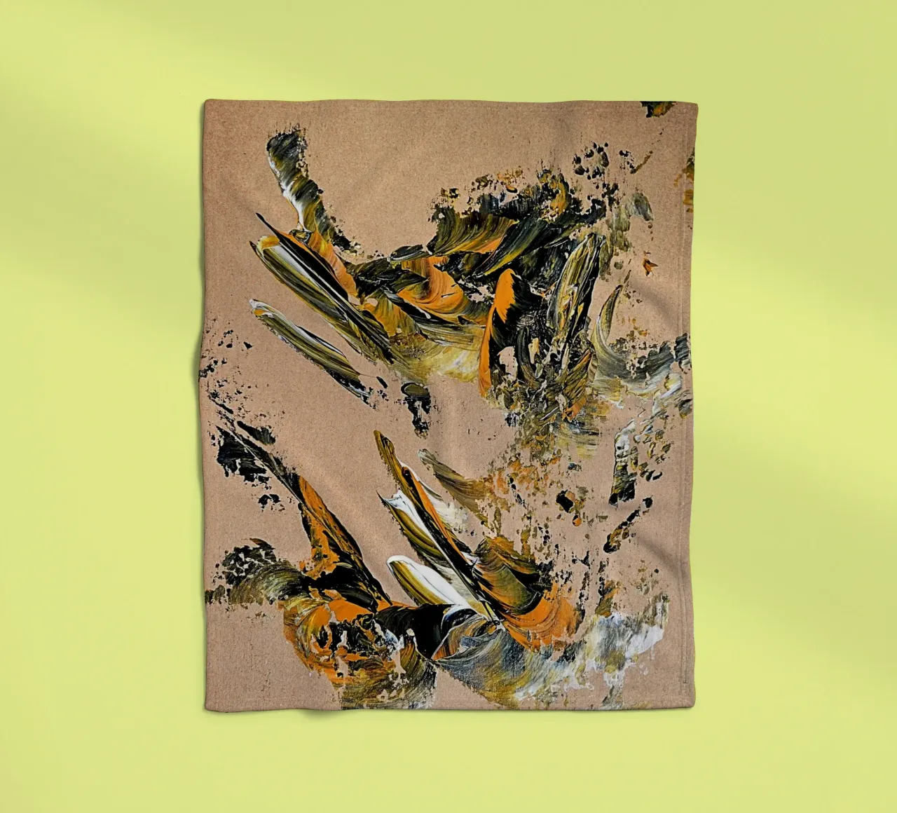 MESSAGE FROM THE HEART 25 coperta in pile da Thierry Vobmann Abstract painting