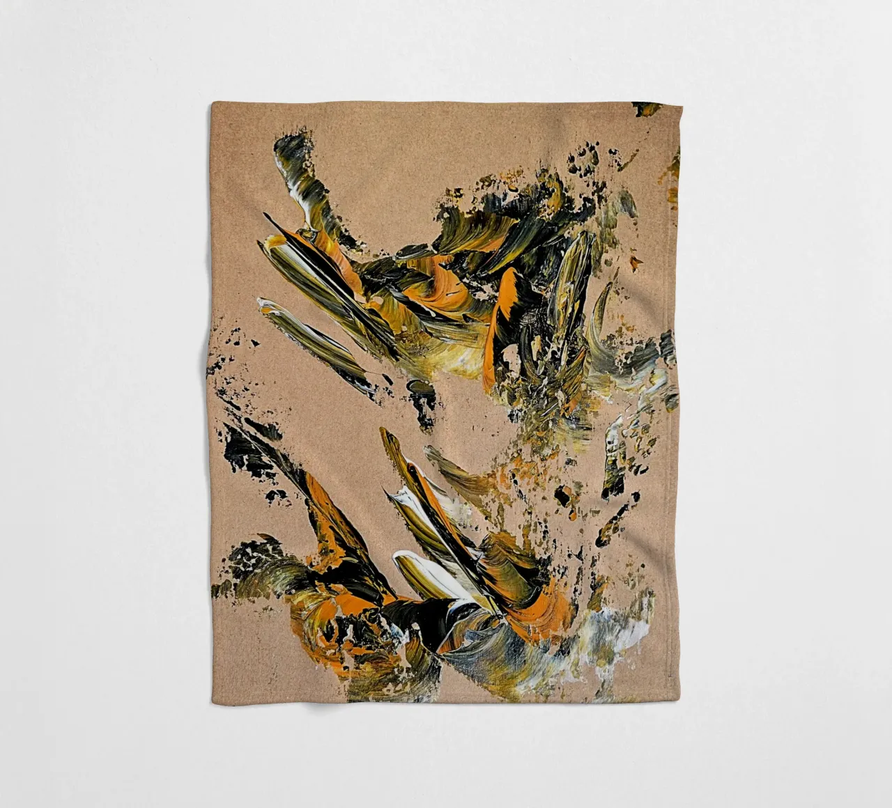 MESSAGE FROM THE HEART 25 coperta in pile da Thierry Vobmann Abstract painting