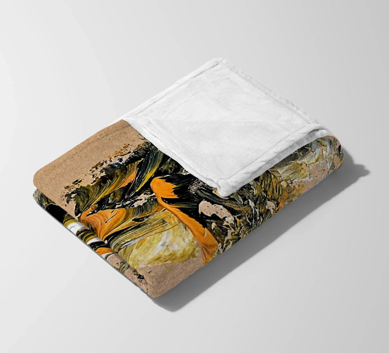 MESSAGE FROM THE HEART 25 coperta in pile da Thierry Vobmann Abstract painting