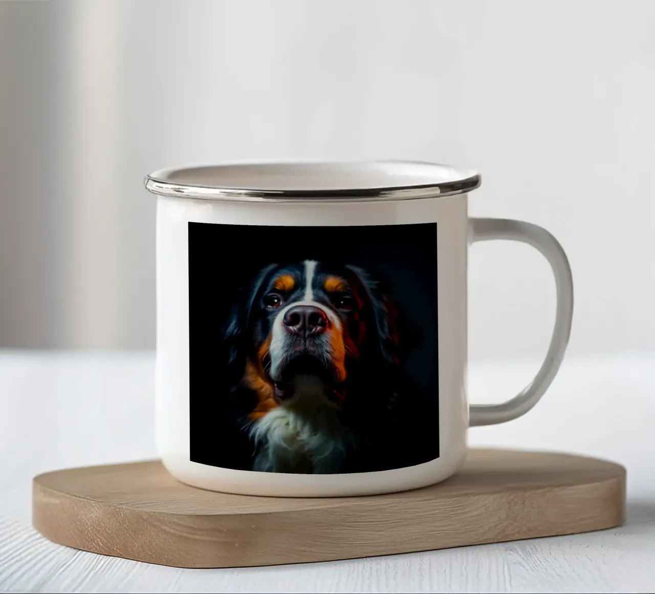 Bellissimo cane da montagna bernese #43 tazza in smalto da Yumis.Beargang.and.Me