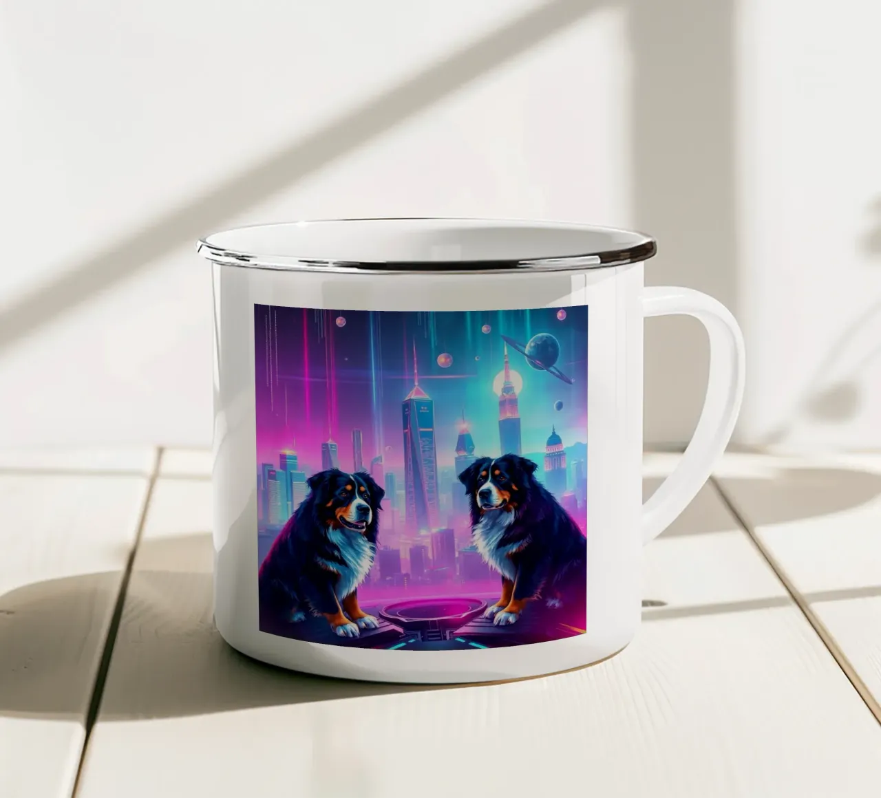 Bellissimo cane da montagna bernese #48 tazza in smalto da Yumis.Beargang.and.Me