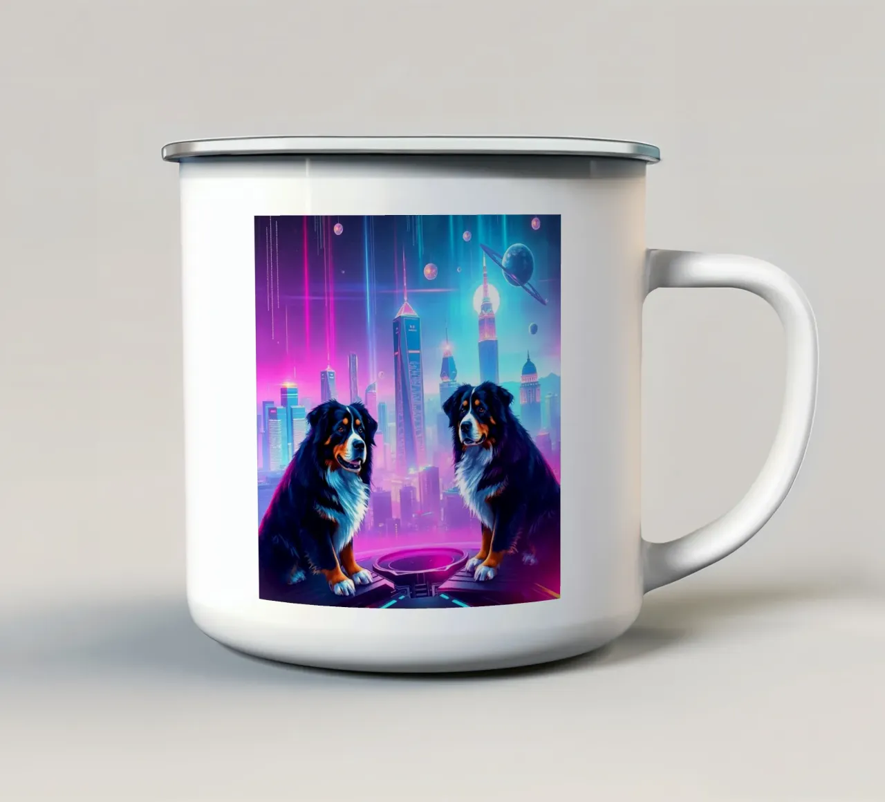 Bellissimo cane da montagna bernese #48 tazza in smalto da Yumis.Beargang.and.Me