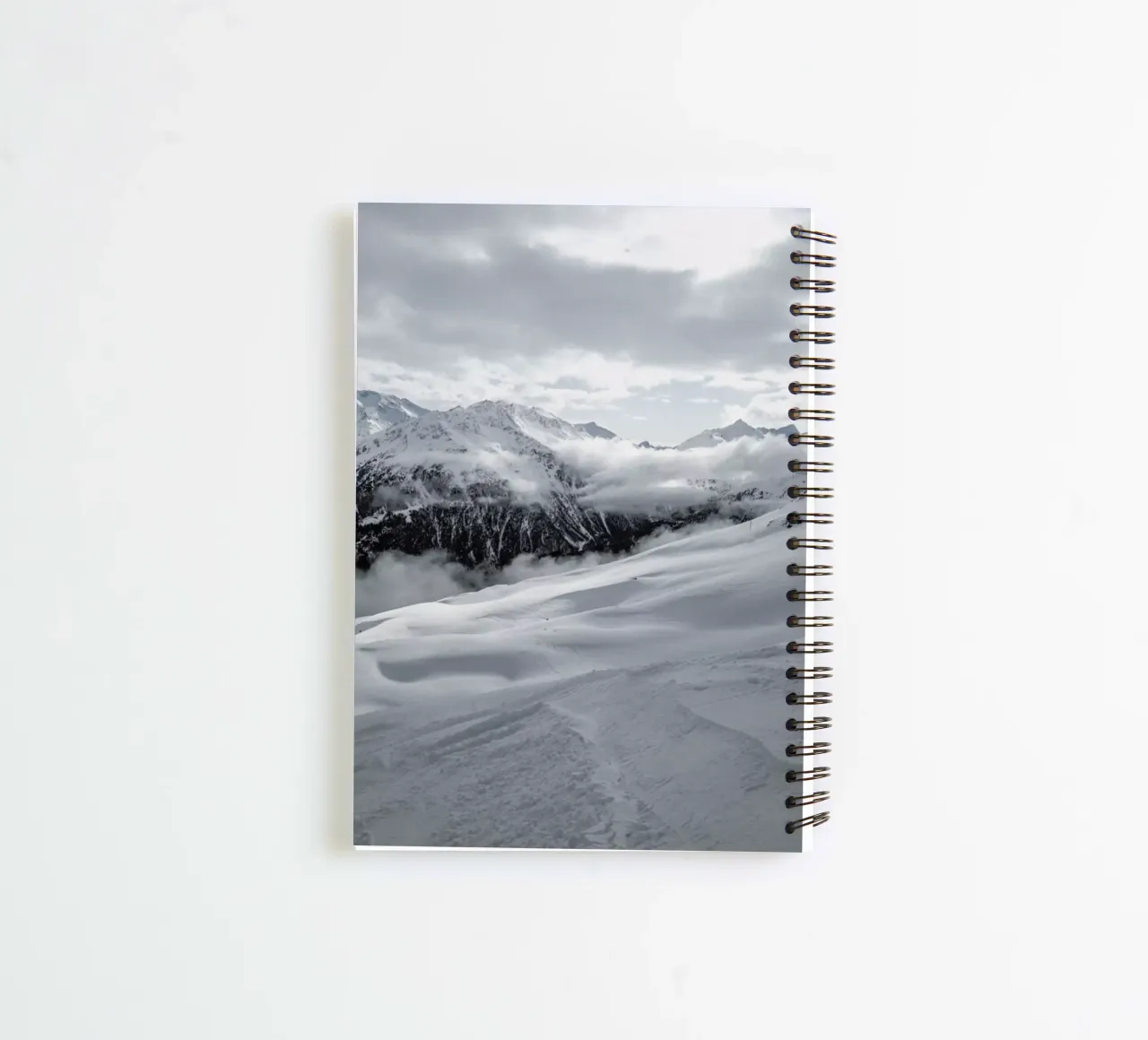 Clouds In The Mountains spiral notebook by Sebastian Hilgetag