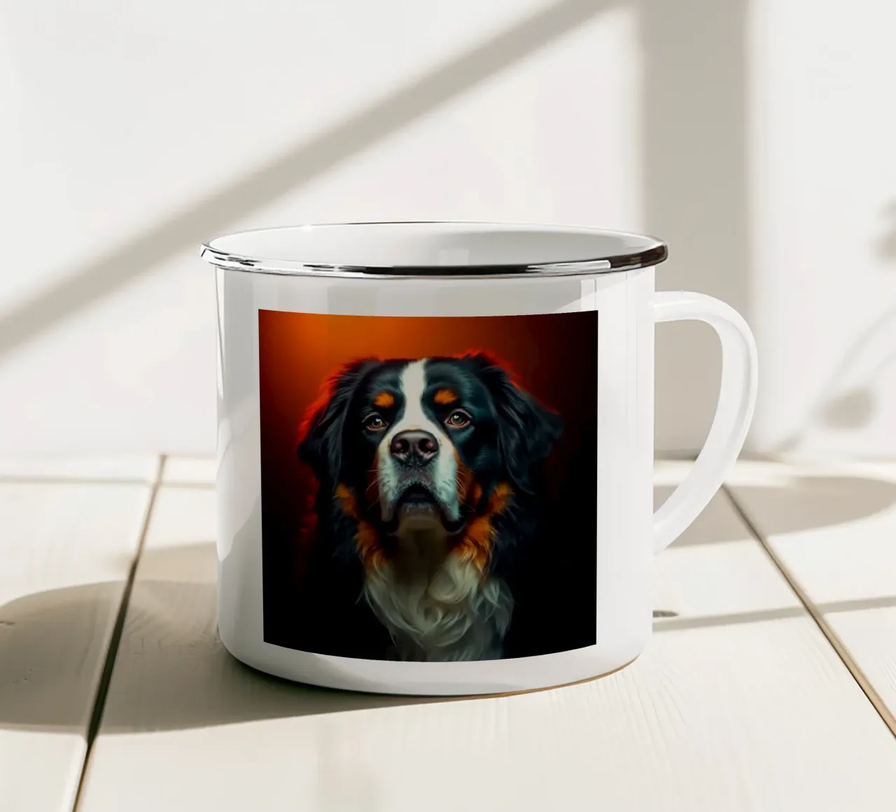 Bellissimo cane da montagna bernese #52 tazza in smalto da Yumis.Beargang.and.Me