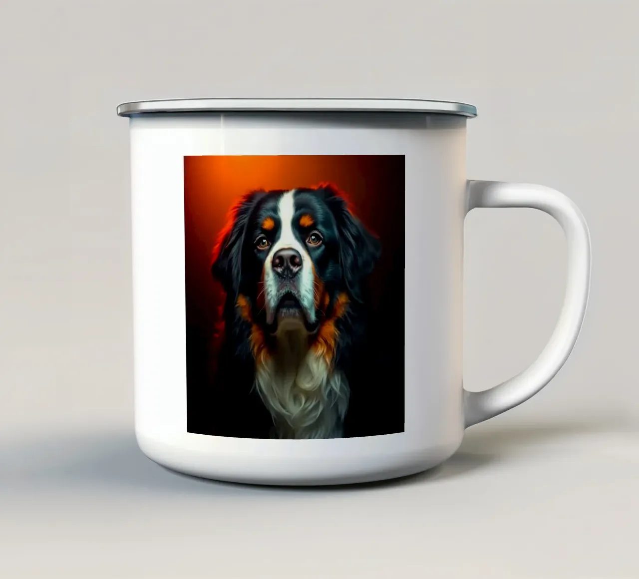 Bellissimo cane da montagna bernese #52 tazza in smalto da Yumis.Beargang.and.Me