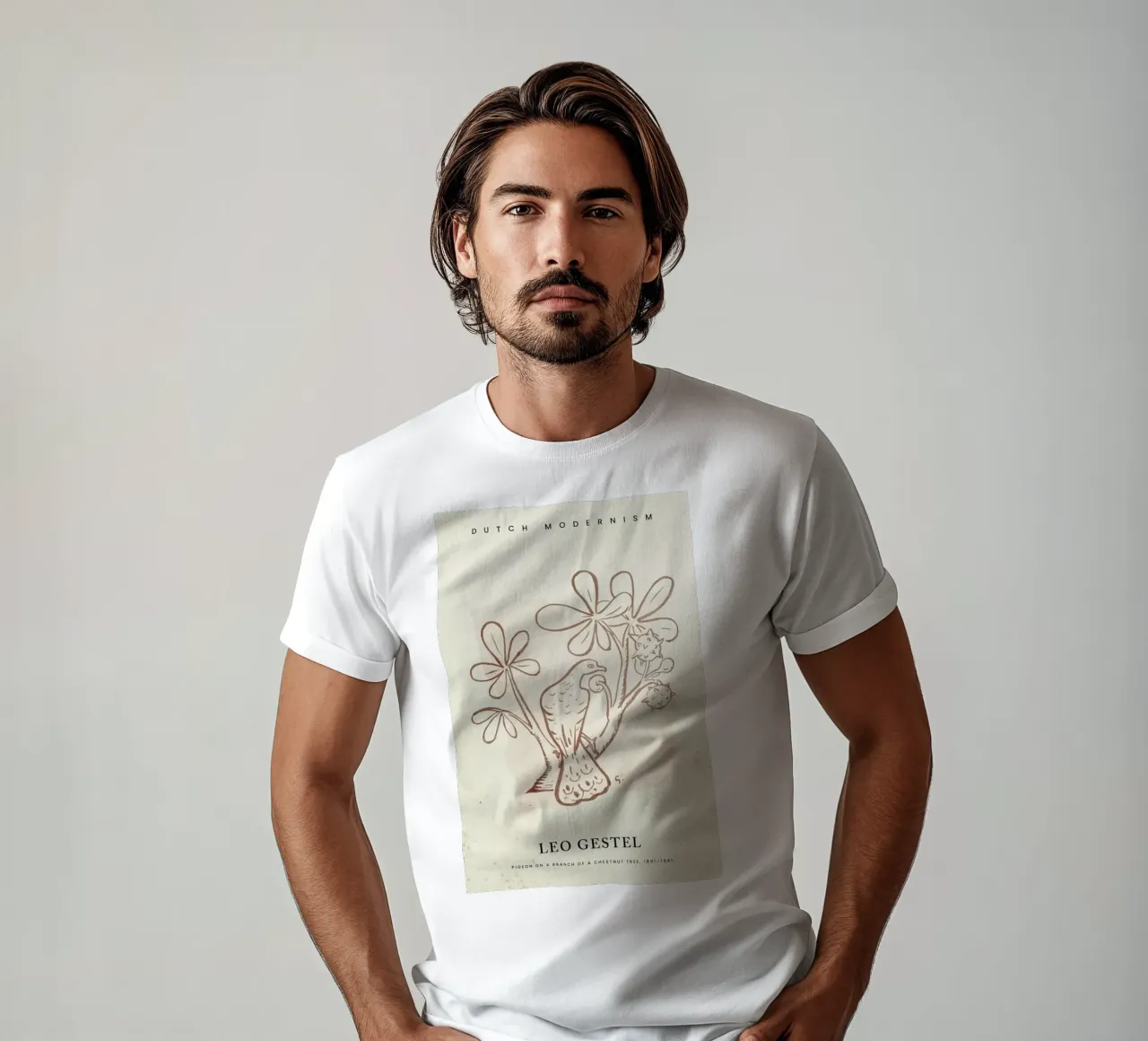 Gestel - Pigeon on a Branch of a Chestnut Tree t-shirt da Vintage by JUNIQE
