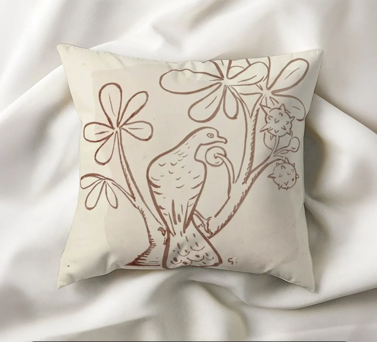 Gestel - Pigeon on a Branch of a Chestnut Tree cuscino da Vintage by JUNIQE
