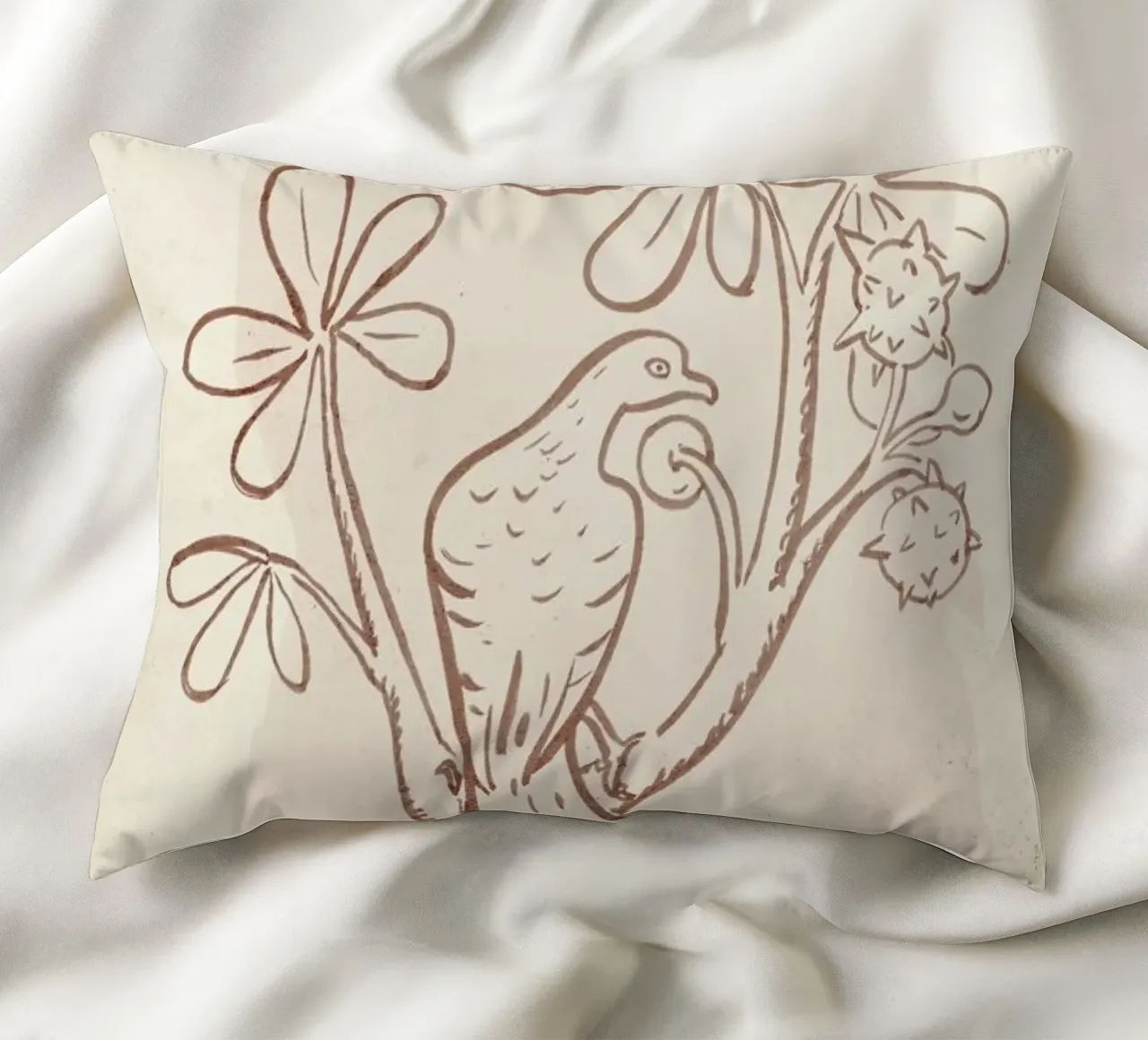 Gestel - Pigeon on a Branch of a Chestnut Tree cuscino da Vintage by JUNIQE
