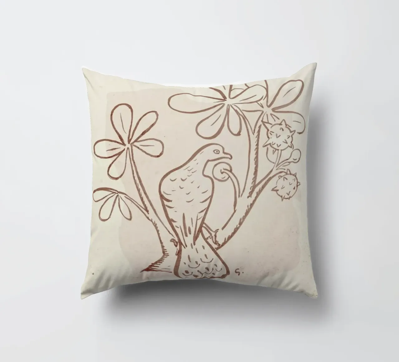Gestel - Pigeon on a Branch of a Chestnut Tree cuscino da Vintage by JUNIQE
