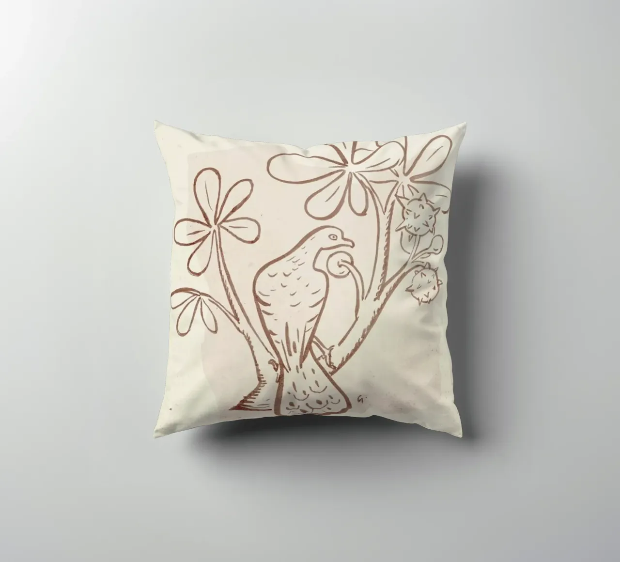 Gestel - Pigeon on a Branch of a Chestnut Tree cuscino da Vintage by JUNIQE
