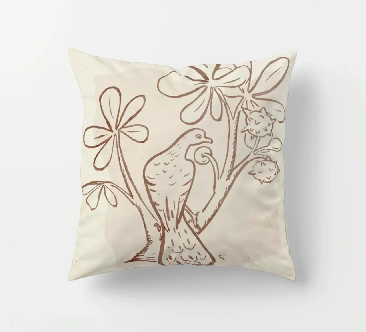 Gestel - Pigeon on a Branch of a Chestnut Tree cuscino da Vintage by JUNIQE