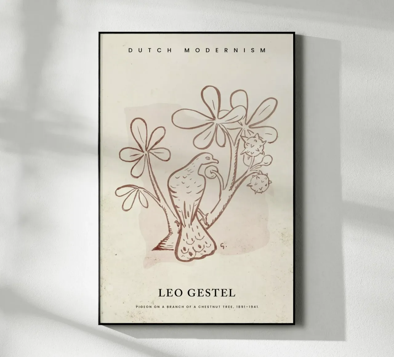 Gestel - Pigeon on a Branch of a Chestnut Tree plexiglass da Vintage by JUNIQE