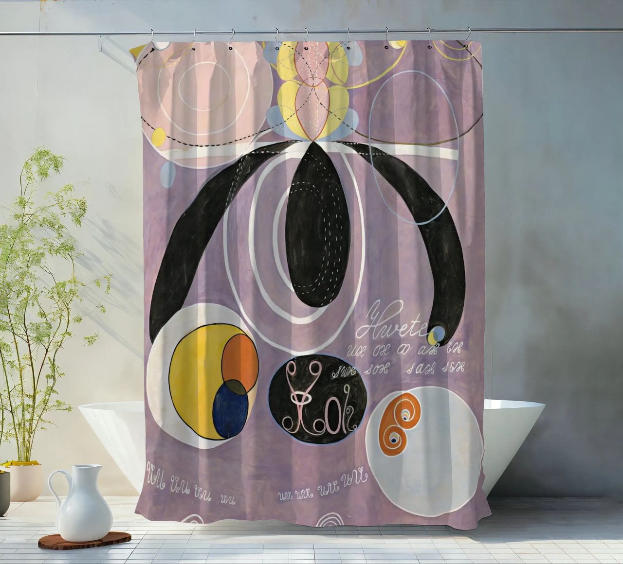 Hilma Af Klint De Tien Grootste No6 douchegordijn van 50 masterpieces