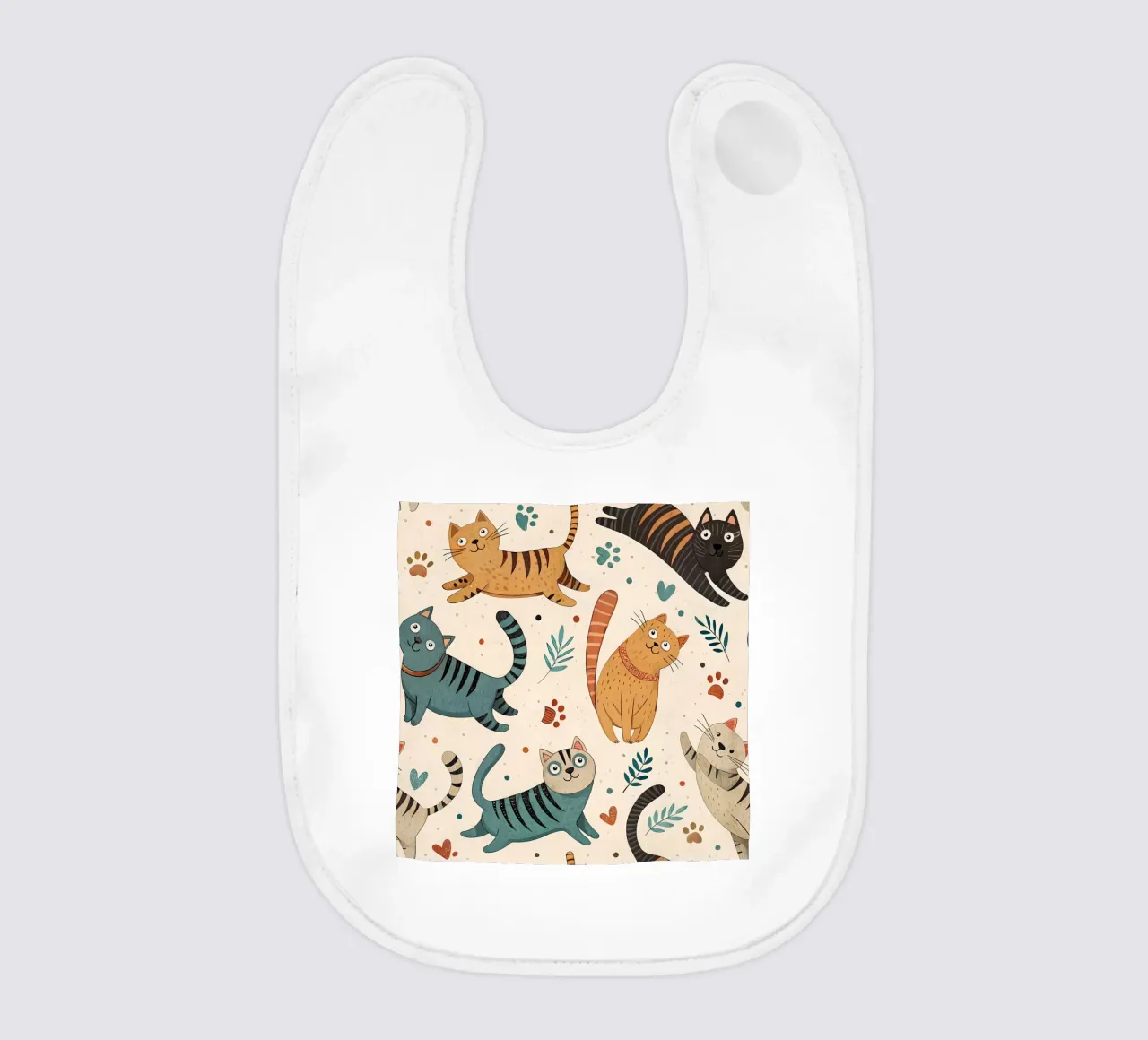 Cat Doodle Pattern bavaglino da Happy Littles