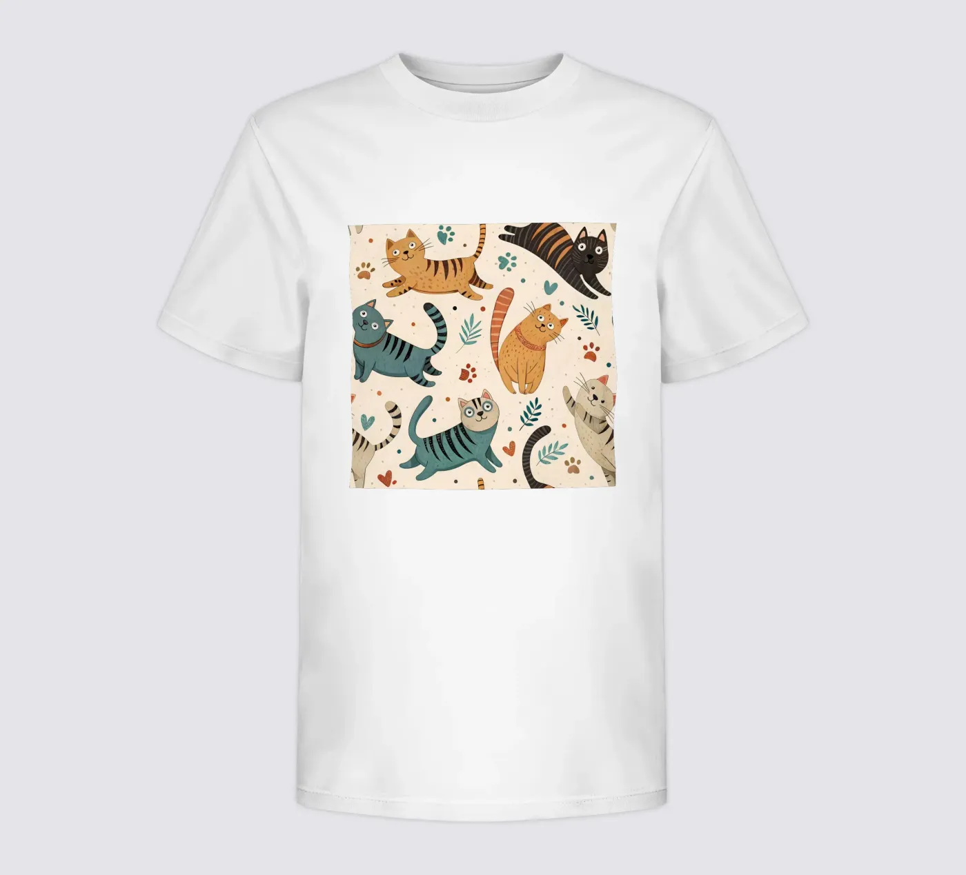 Cat Doodle Pattern kinder t-shirt van Happy Littles