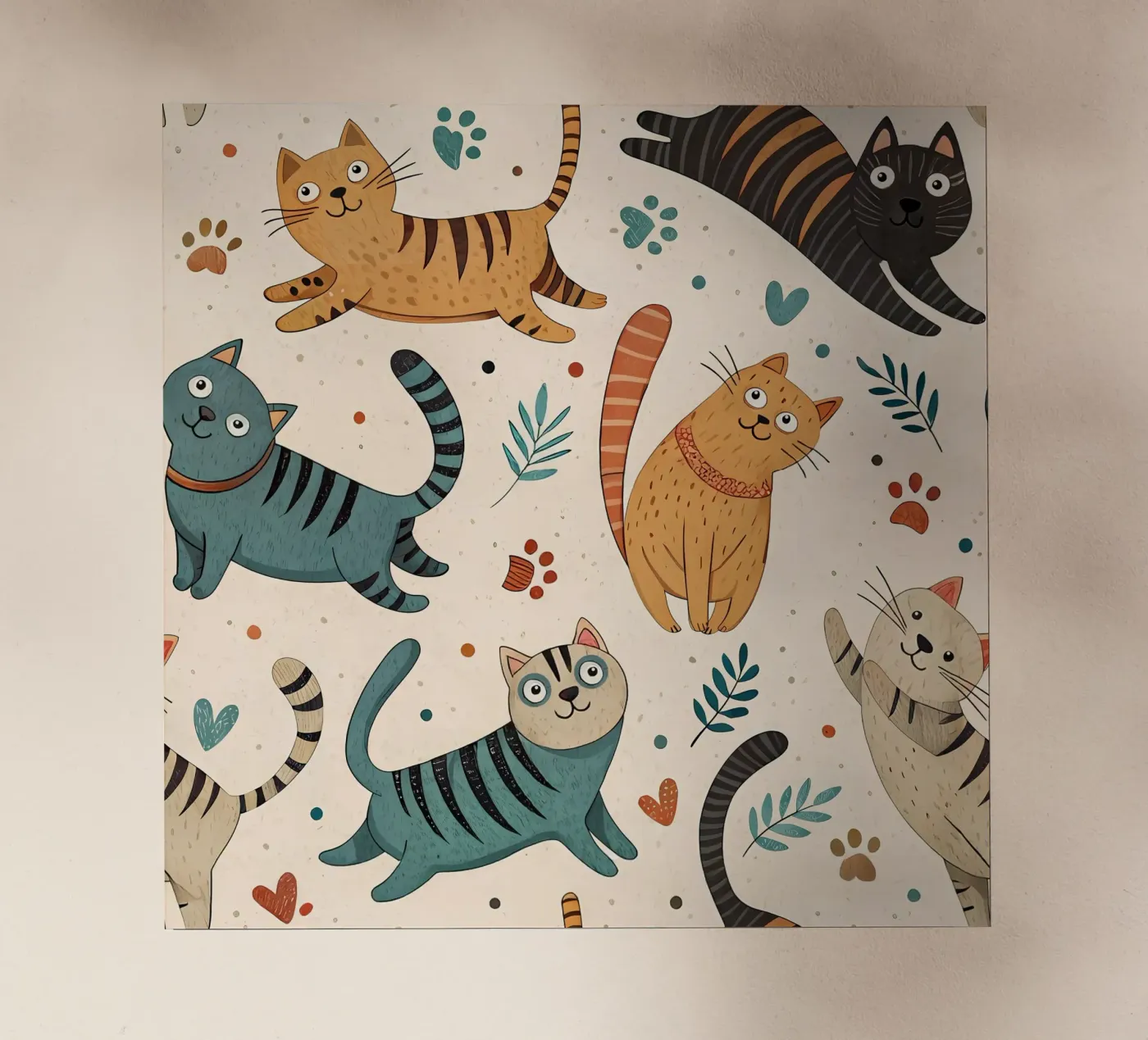 Cat Doodle Pattern backlit folie van Happy Littles