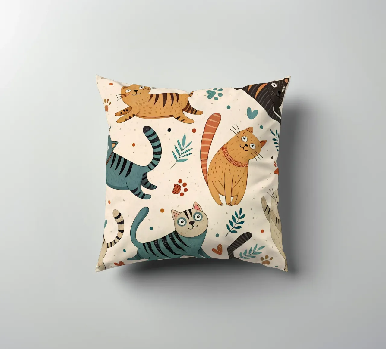 Schema di scarabocchio di gatto cuscino da Happy Littles