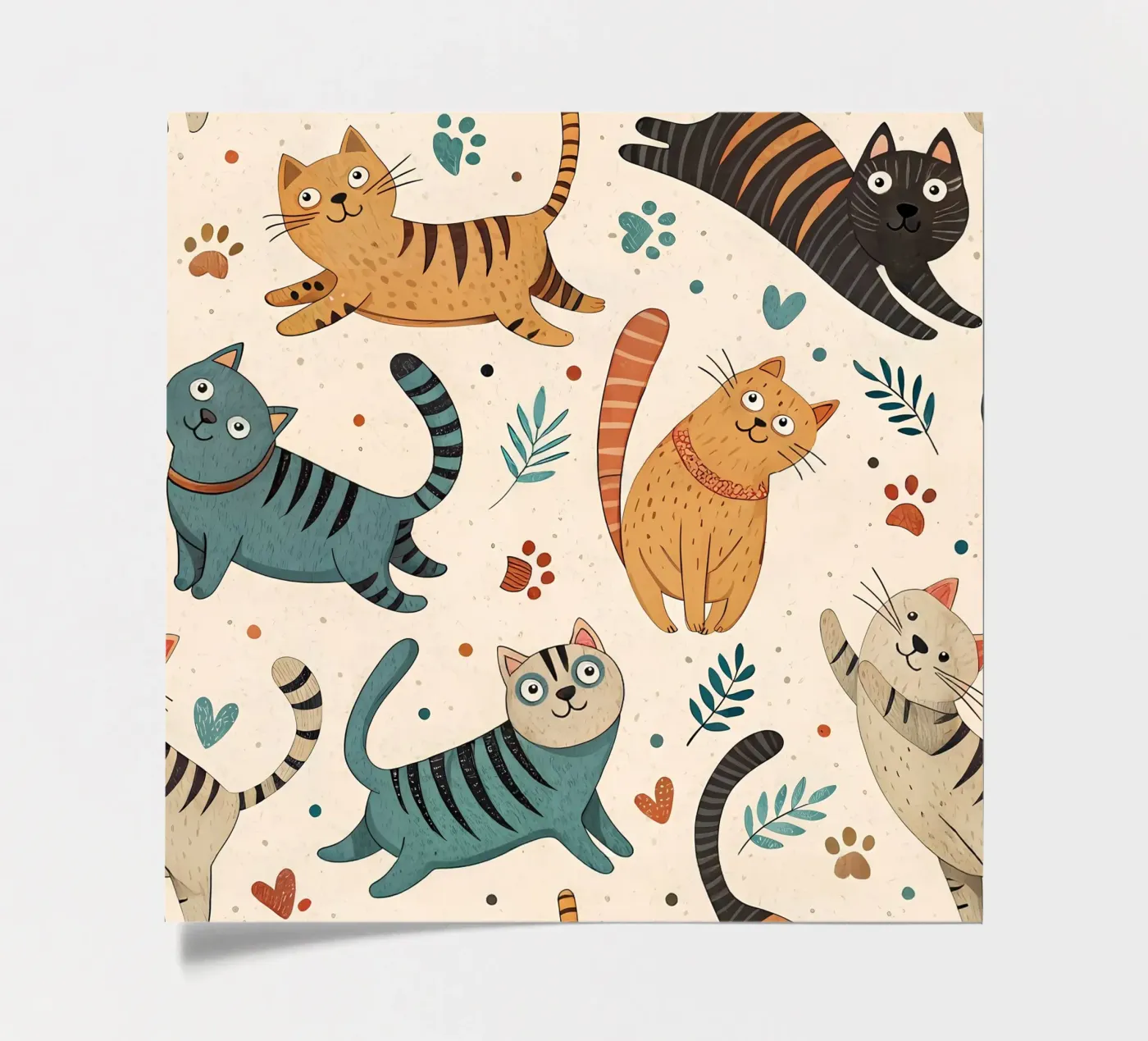 Cat Doodle Pattern stickervel van Happy Littles