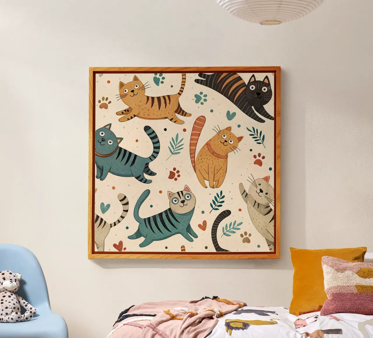 Motif de gribouillis de chat plexiglas de Happy Littles