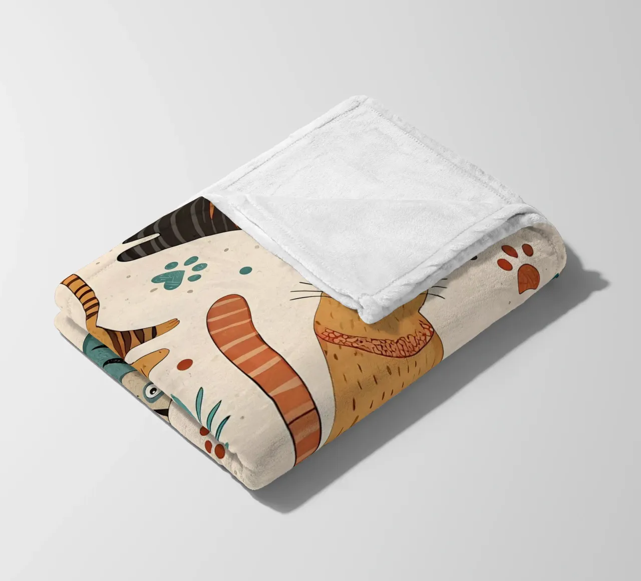 Cat Doodle Pattern fleecedeken van Happy Littles