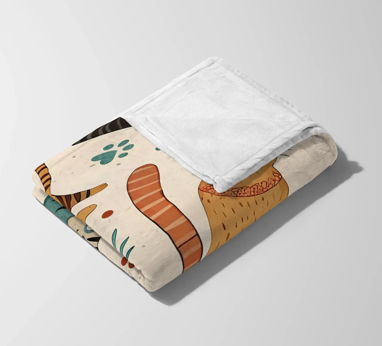 Cat Doodle Pattern fleecedeken van Happy Littles