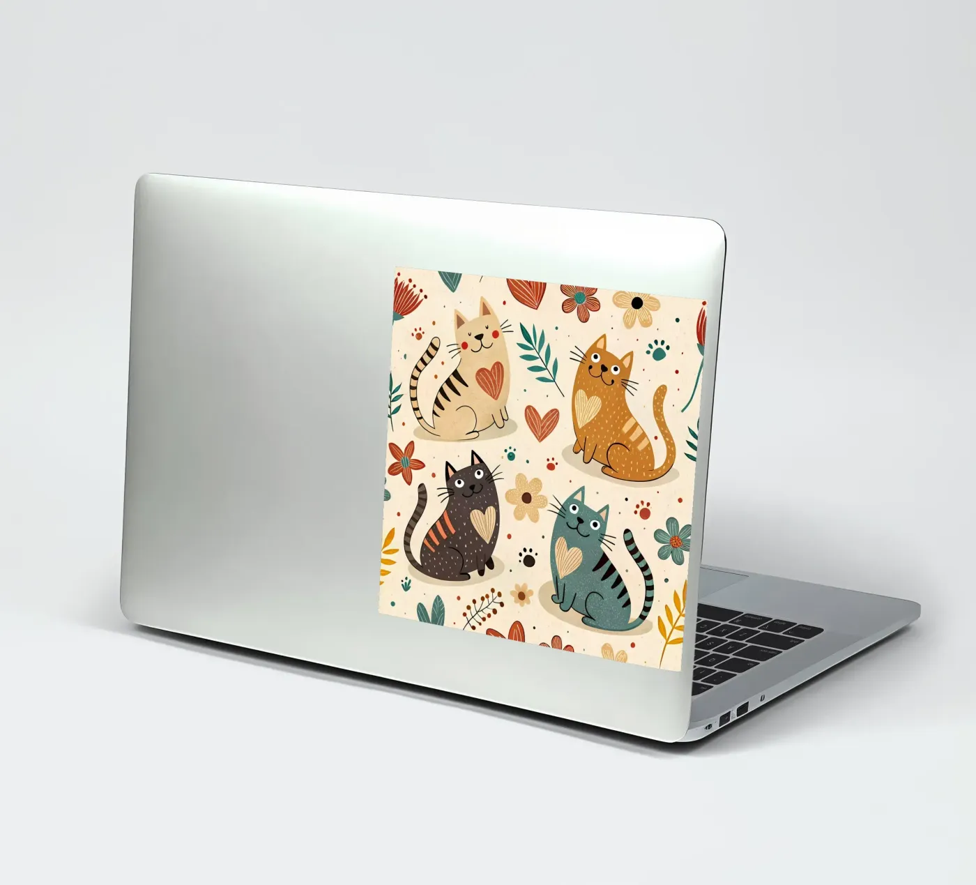 Schema di scarabocchio di gatto adesivo da Happy Littles