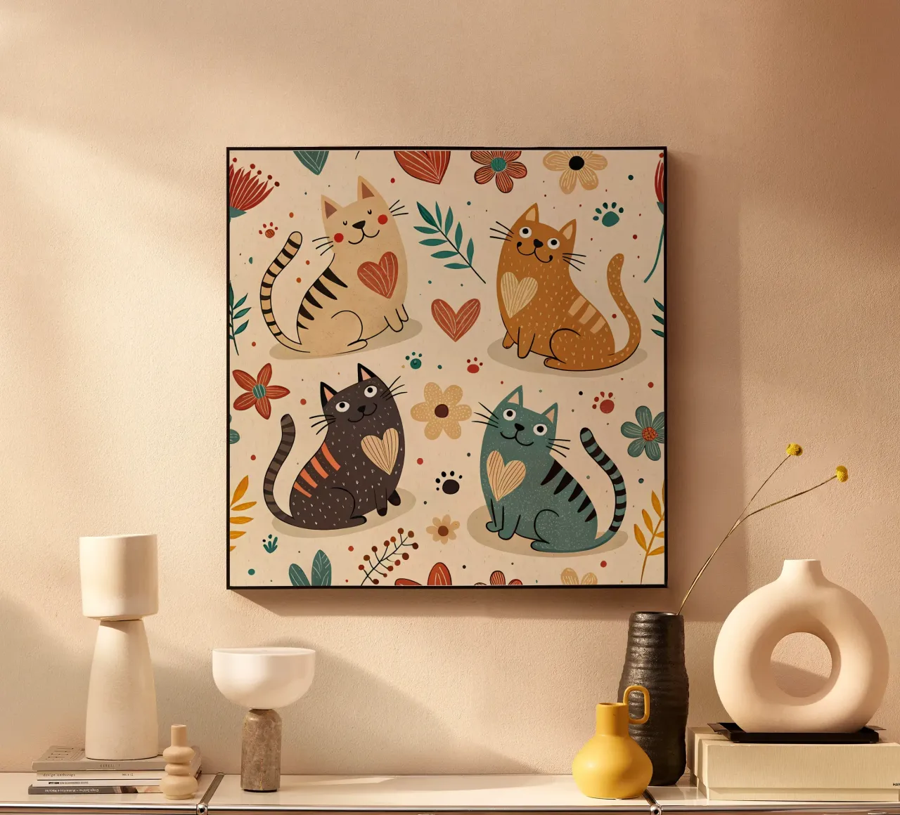 Cat Doodle Pattern plexiglass da Happy Littles