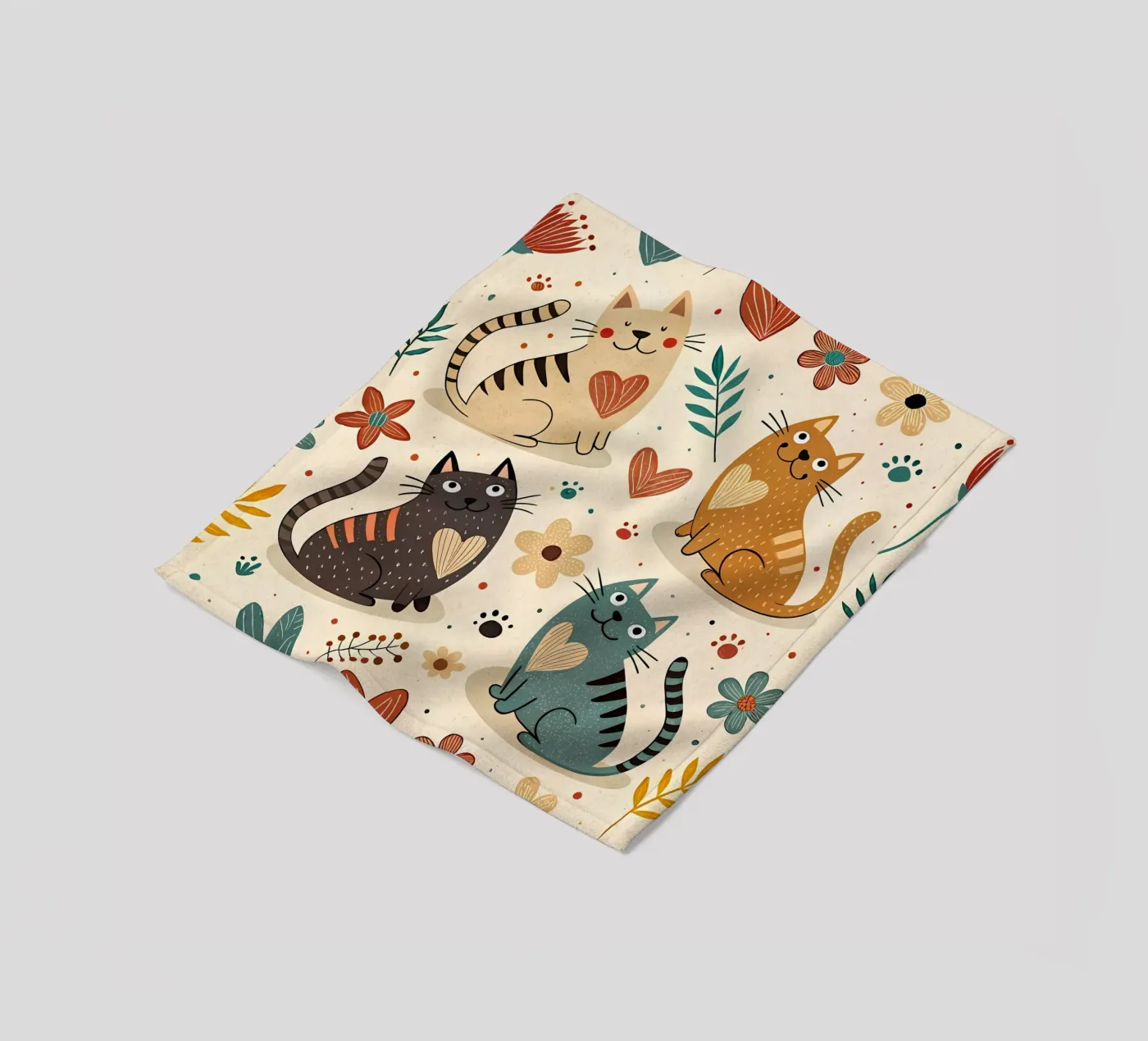 Cat Doodle Pattern coperta in pile da Happy Littles
