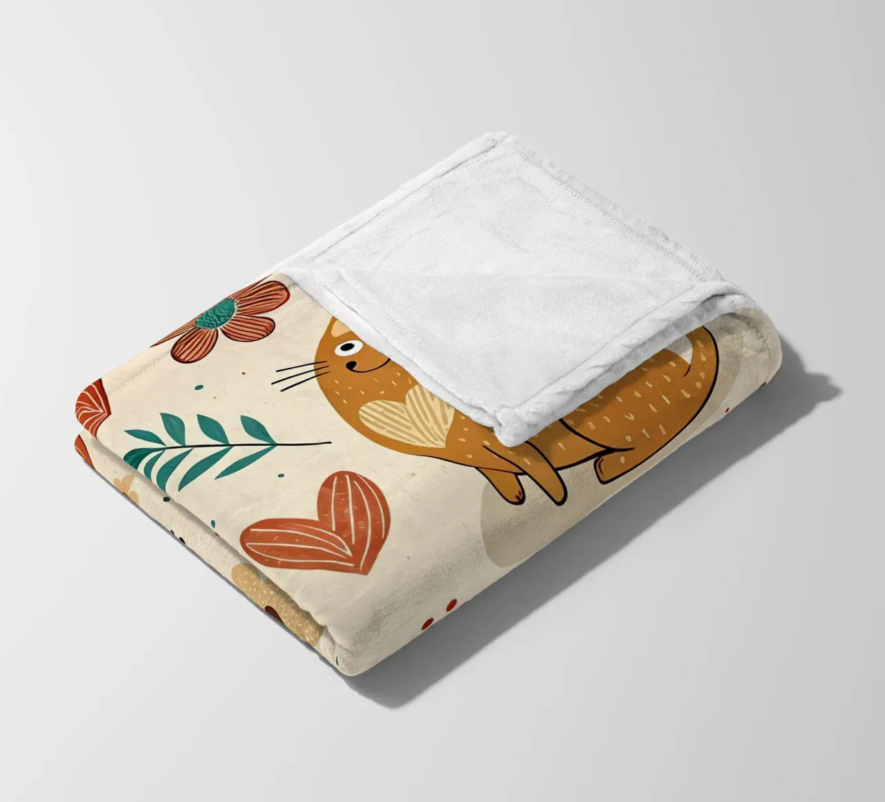 Cat Doodle Pattern fleecedeken van Happy Littles