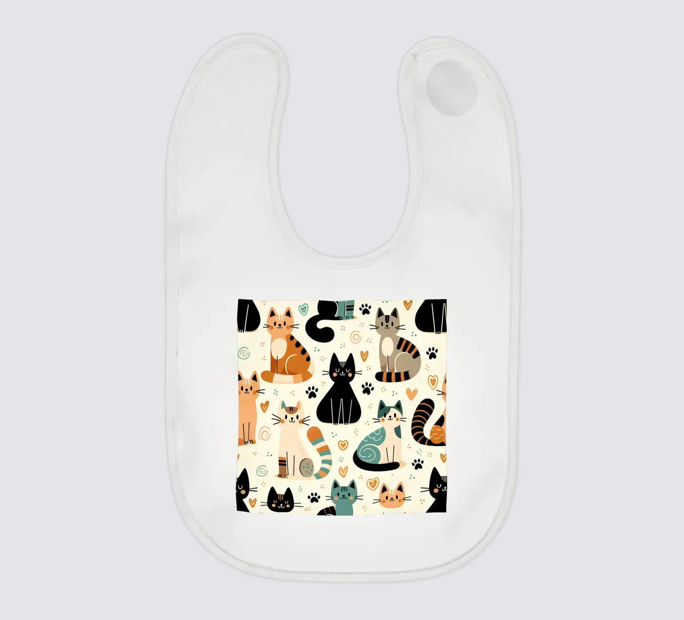 Cat Doodle Pattern bavaglino da Happy Littles