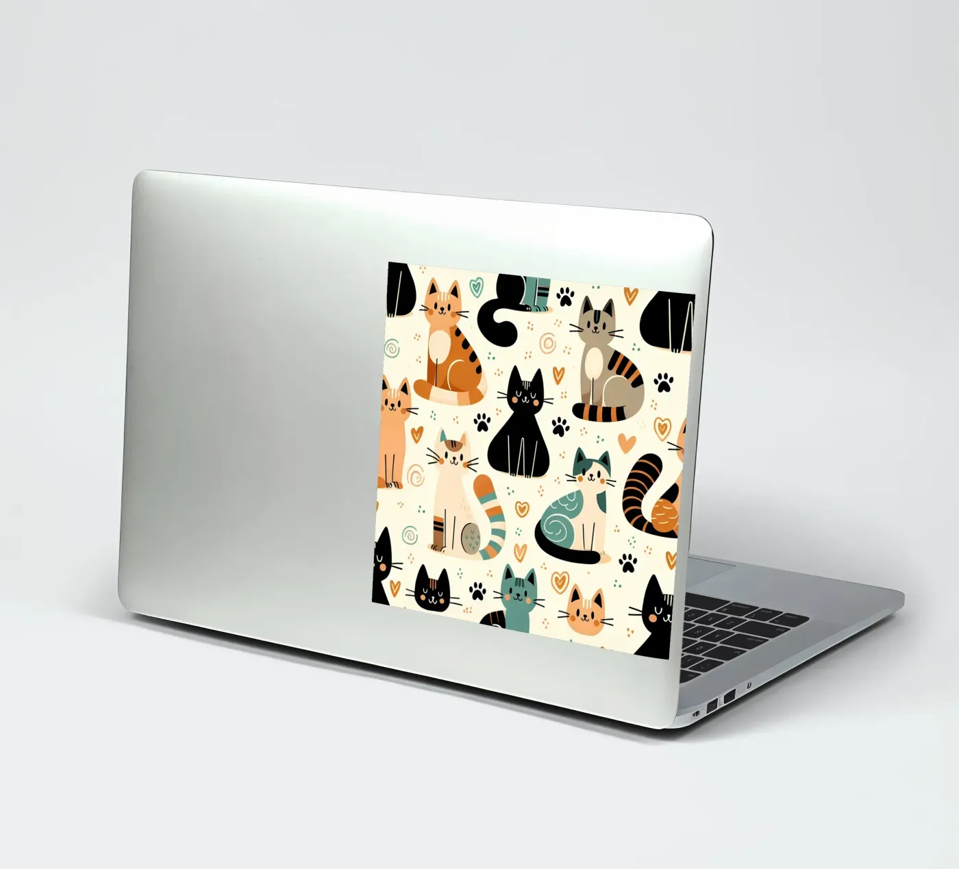 Cat Doodle Pattern sticker van Happy Littles