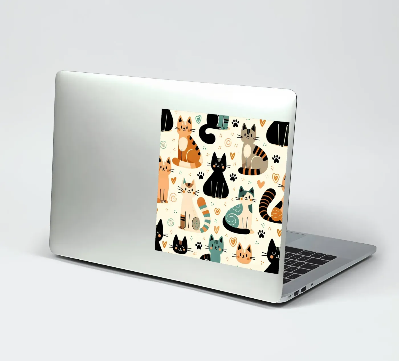 Cat Doodle Pattern sticker van Happy Littles
