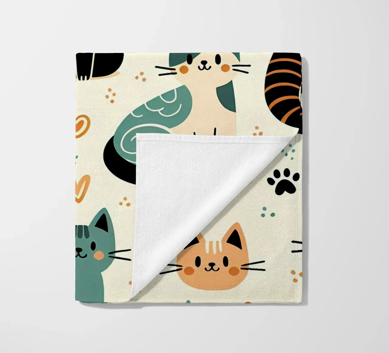 Schema di scarabocchio di gatto telo mare da Happy Littles