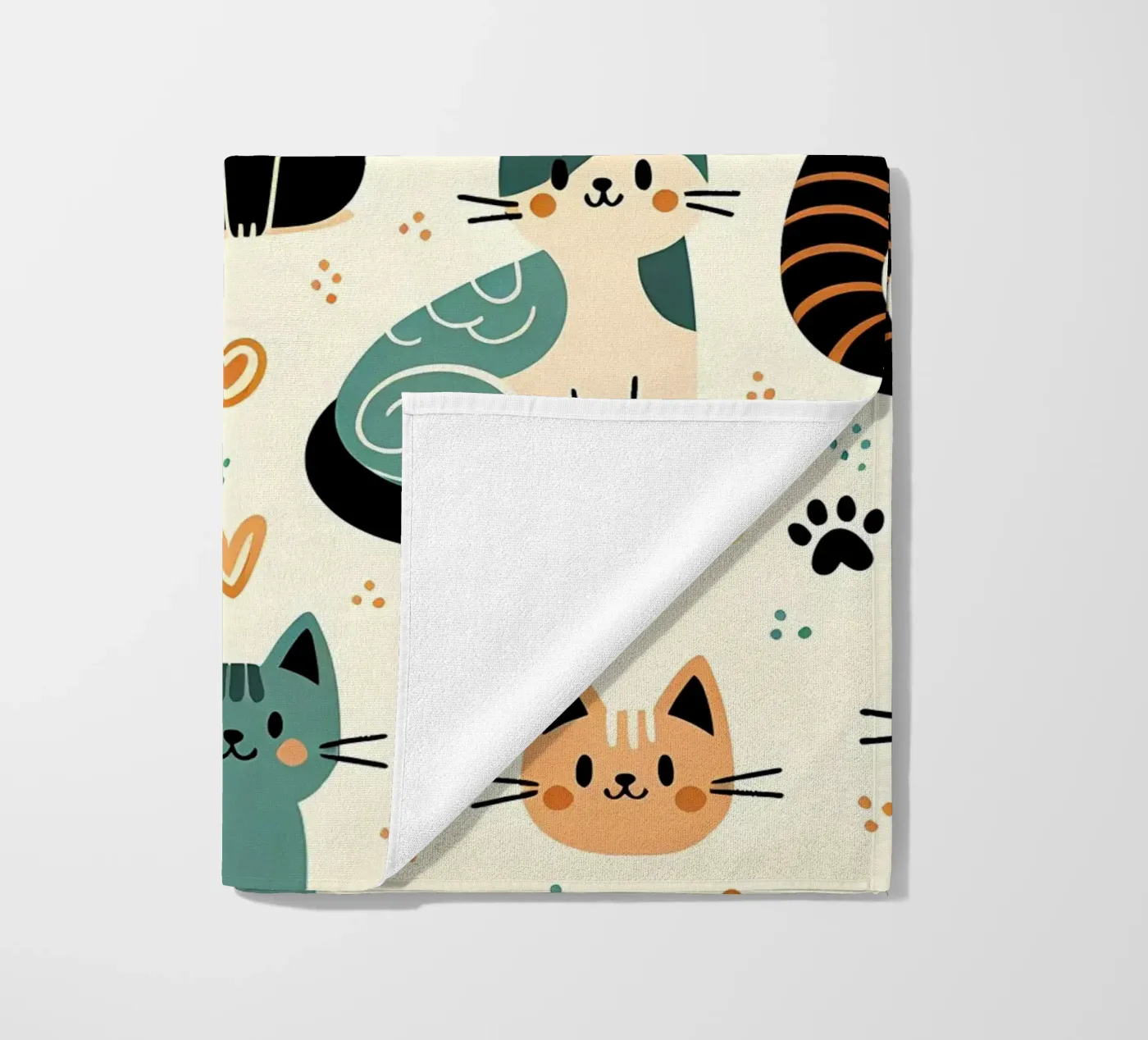 Schema di scarabocchio di gatto telo mare da Happy Littles