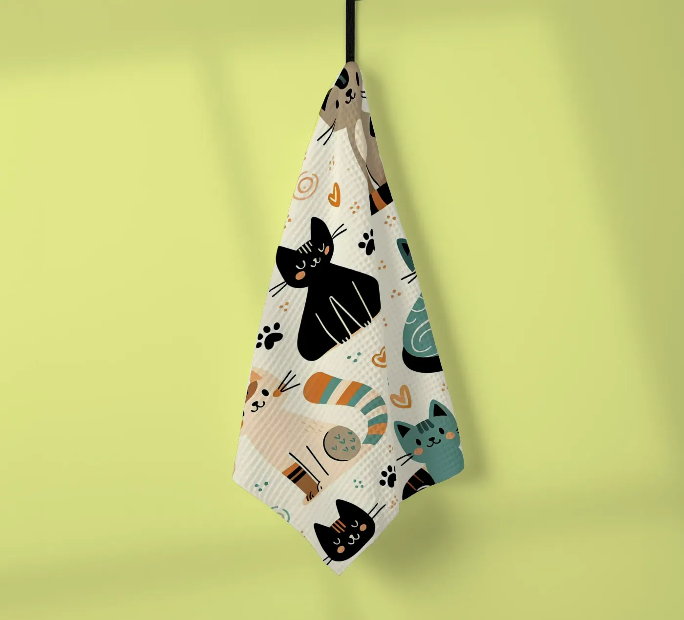 Cat Doodle Pattern Geschirrtuch von Happy Littles